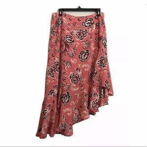 Who What Wear Skirt Size 8 Coral Pink Asymmetrical